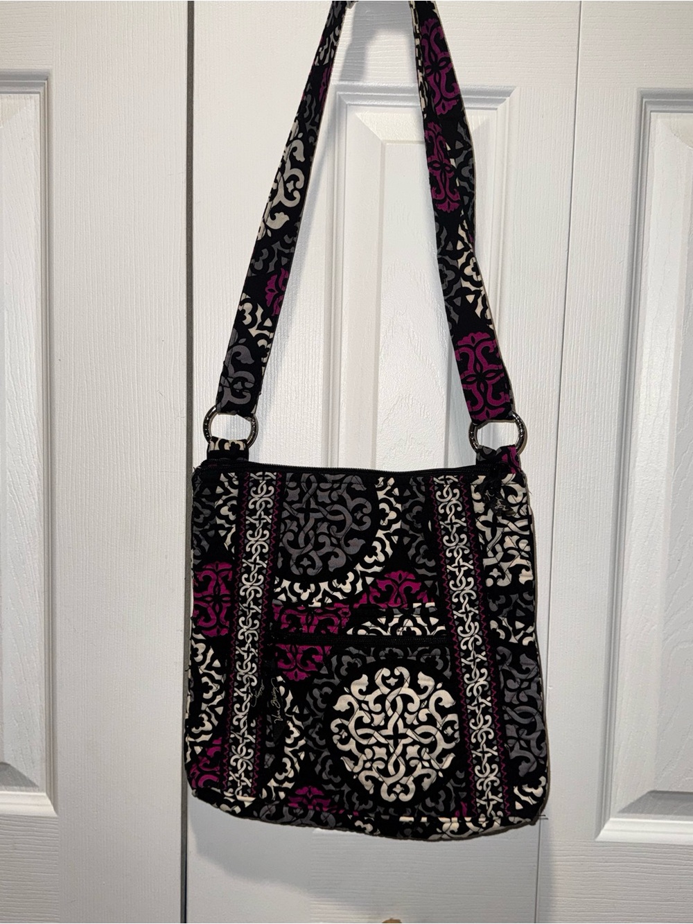 Vera Bradley Canterberry Magenta Hipster Crossbody Bag Quilted